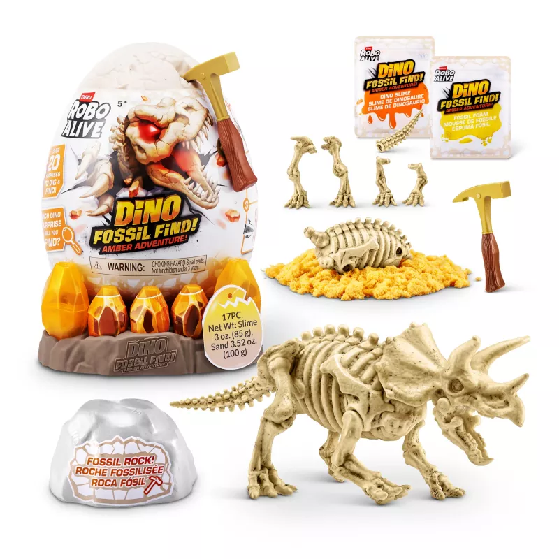 Robo Alive Fossil Find Amber Adventure, 5 rok(y), vanilková farba, plast