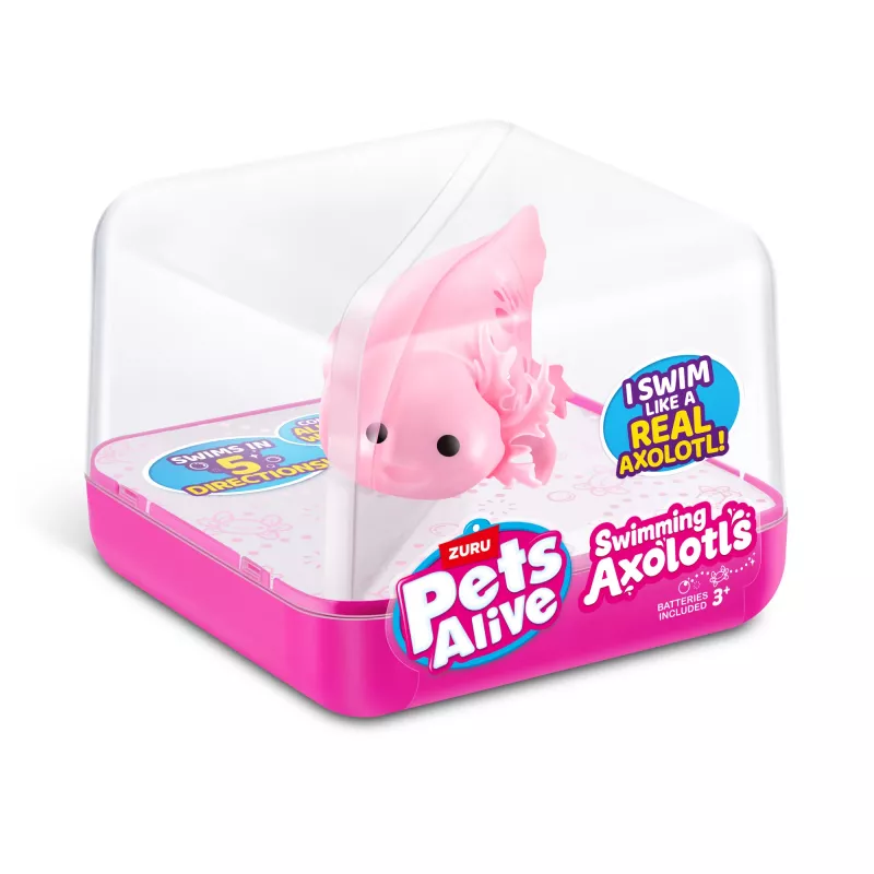 Plüšová hračka Zuru Pets Alive plávajúci axolotl plüšová hračka, veľkosť hračky pre mačky, model 9556UQ1