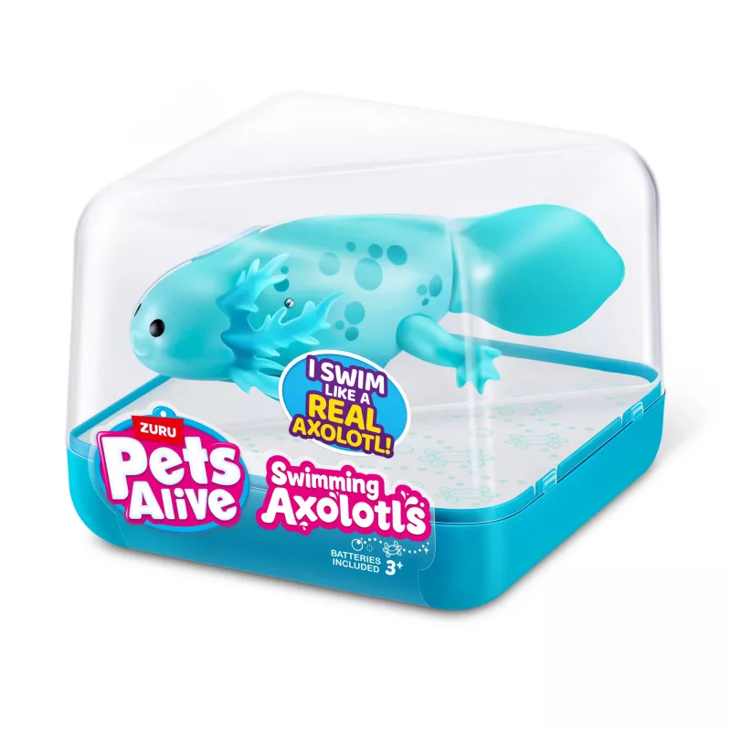 Plüšová hračka Zuru Pets Alive plávajúci axolotl plüšová hračka, veľkosť hračky pre mačky, model 9556UQ1