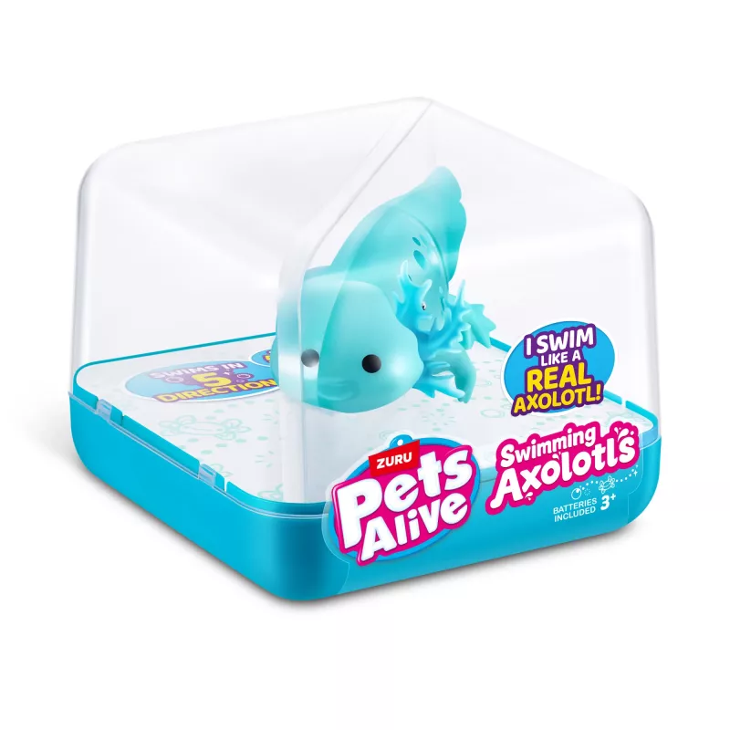 Plüšová hračka Zuru Pets Alive plávajúci axolotl plüšová hračka, veľkosť hračky pre mačky, model 9556UQ1
