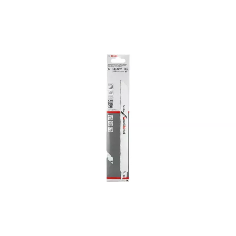 Bosch S 1122 VF Flexible for Wood and Metal pílové listy do chvostovej píly, bimetalové, 225 mm, 10-14 TPI, 25 ks