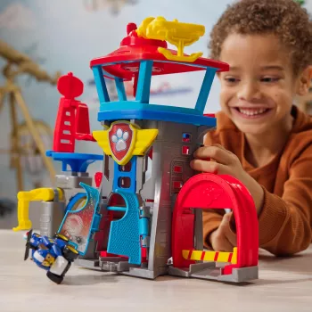 PAW Patrol : Air Rescue, Pup Squad Adventure Bay Airport sada, s Chase autíčkom & odpaľovačom vozidiel, detská hračka pre chlapcov a dievčatá od 3 rokov