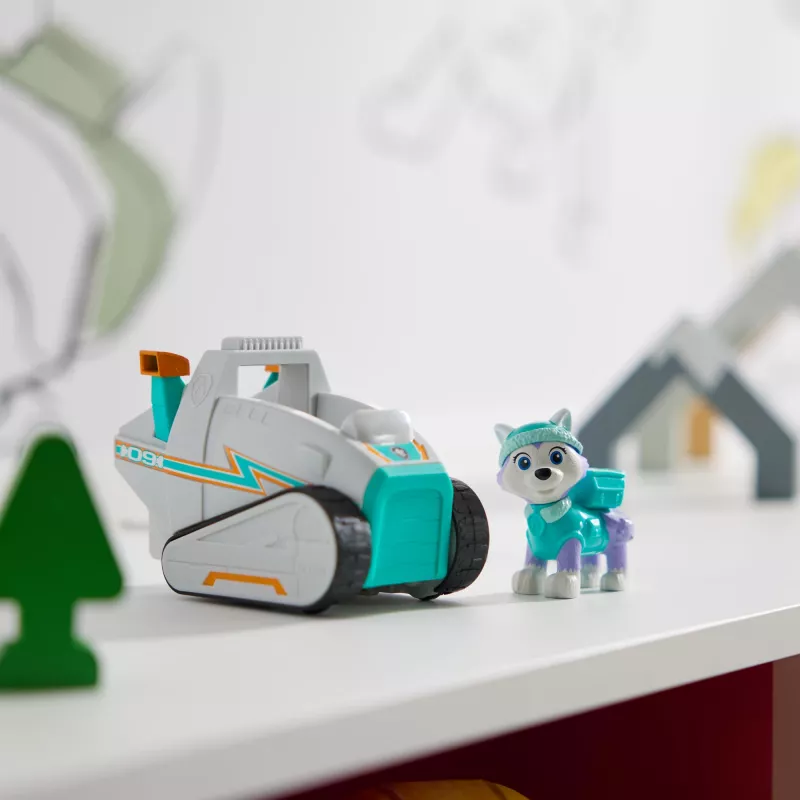 Vozidlo Spinmaster PAW Patrol Everests Schneepflug – plast, pre deti od 3 rokov, tyrkysová/biela