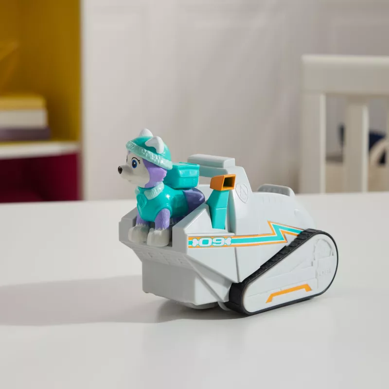 Vozidlo Spinmaster PAW Patrol Everests Schneepflug – plast, pre deti od 3 rokov, tyrkysová/biela