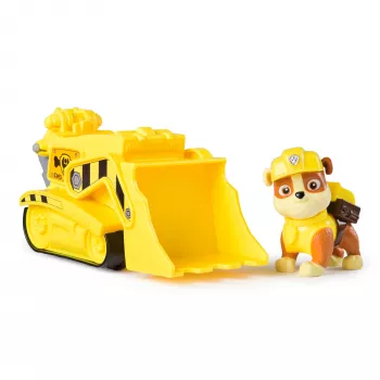 PAW Patrol, Rubbles Bulldozer hračkársky kamión so zberateľskou akčnou figúrkou, ekologicky uvedomelé detské hračky pre chlapcov & dievčatá od 3 rokov
