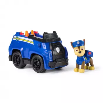 PAW Patrol, Chaseovo zásahové vozidlo, hračkárske auto so zberateľskou figúrkou, ekologická detská hračka pre chlapcov a dievčatá od 3 rokov