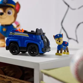 PAW Patrol, Chaseovo zásahové vozidlo, hračkárske auto so zberateľskou figúrkou, ekologická detská hračka pre chlapcov a dievčatá od 3 rokov