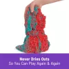 Spin Master Kinetic Sand Mold n' Flow Set hrací piesok, 680 g, červená/tyrkysová, od 3 rokov