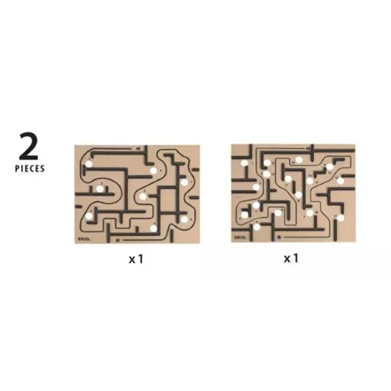 BRIO 34030 Labyrinth náhradné dosky (2 ks), hra na zručnosť, hnedé/čierne, od 6 rokov