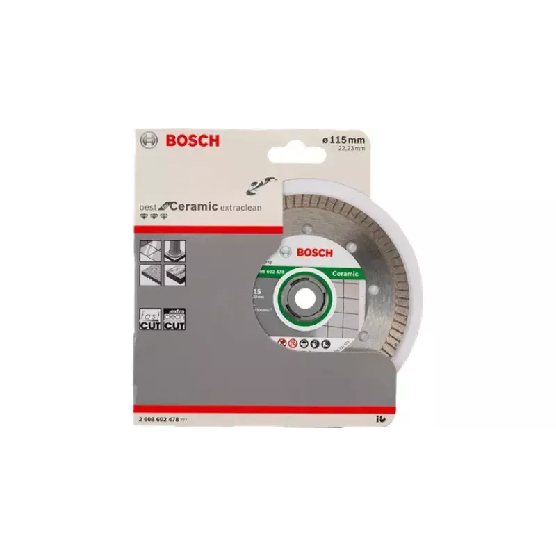 Bosch Best for Ceramic Extra Clean Turbo diamantový rezací kotúč, 125 mm, otvor 22,23 mm