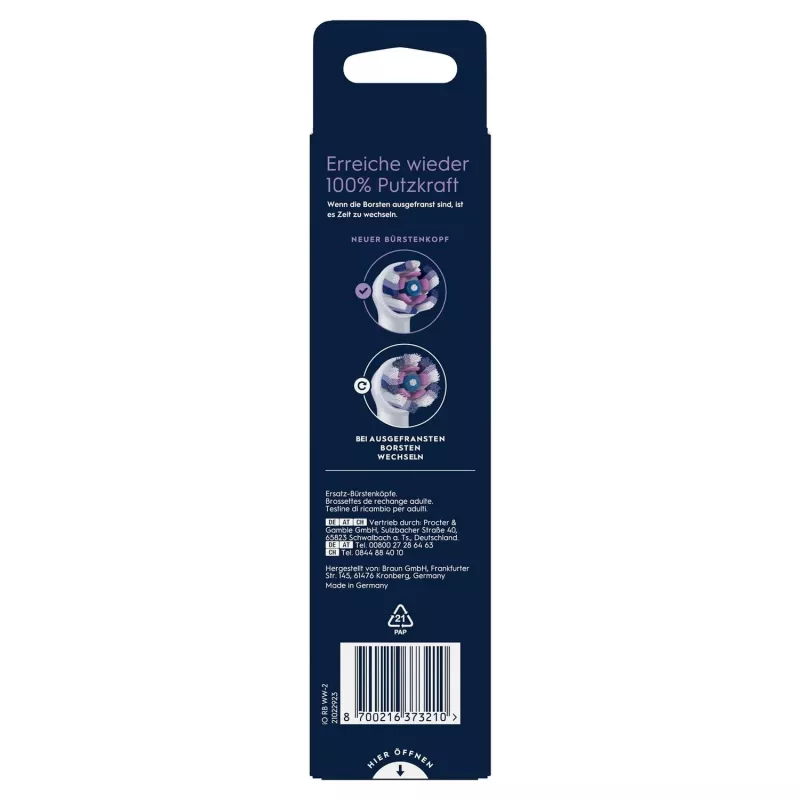 Oral-B 373210 hlavica zubnej kefky 2 kusy biela
