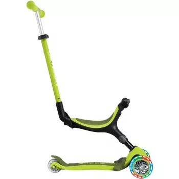 Kolobežka GLOBBER Go-Up Active Lights — výškovo nastaviteľná, LED svetlá, limetková