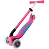 Kompaktná kolobežka GLOBBER Primo Foldable Plus Lights – ružová/svetlomodrá