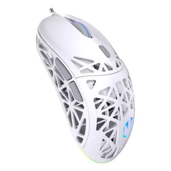 Káblová herná myš ENDORFY LIV Onyx White — obojručná, optická 12000 DPI, 6 tlačidiel, 1,8 m kábel
