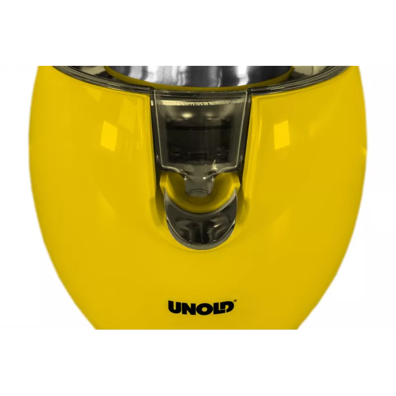 Unold 78132 Power Juicy elektrický lis na citrusy, 300 W, zastavenie kvapkania, automatický štart/stop, žltý/nerezová oceľ