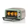 Ariete 3919 elektrická mini rúra Vintage, 800 W, objem 10 L, dvojité sklo, retro, zelená