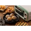 Ariete 3919 elektrická mini rúra Vintage, 800 W, objem 10 L, dvojité sklo, retro, zelená