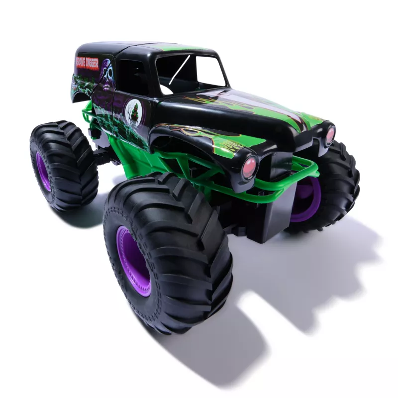 Monster Jam, oficiálne Smash & Bash Grave Digger diaľkovo ovládané vozidlo pre interiér a exteriér, opraviteľný monster truck v mierke 1:15, hračka pre chlapcov a dievčatá od 4 rokov