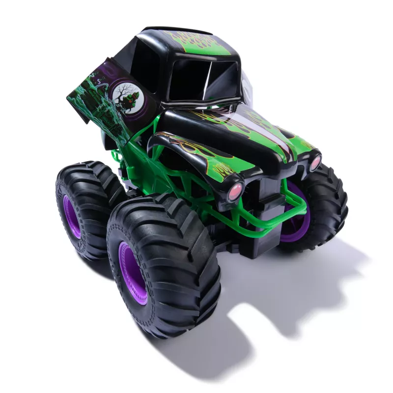 Monster Jam, oficiálne Smash & Bash Grave Digger diaľkovo ovládané vozidlo pre interiér a exteriér, opraviteľný monster truck v mierke 1:15, hračka pre chlapcov a dievčatá od 4 rokov