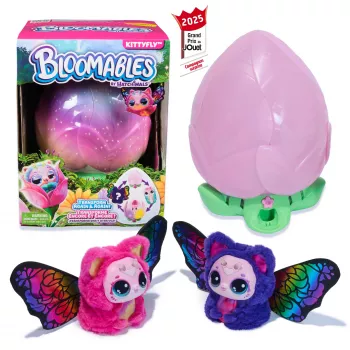 Hatchimals Bloomables by , Kittyfly prekvapivá hračka, interaktívny plyšák s opakovateľným dvojitým odhalením, viac ako 100 zvukov a reakcií pre hru rolí (štýly sa líšia), elektronické zvieratká pre deti od 5 rokov