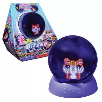 Interaktívna hračka hamster ball Spinmaster Bitzee s viac ako 20 digitálnymi škrečkami, kotúľa sa a reaguje na dotyk, AA batéria, viacfarebná
