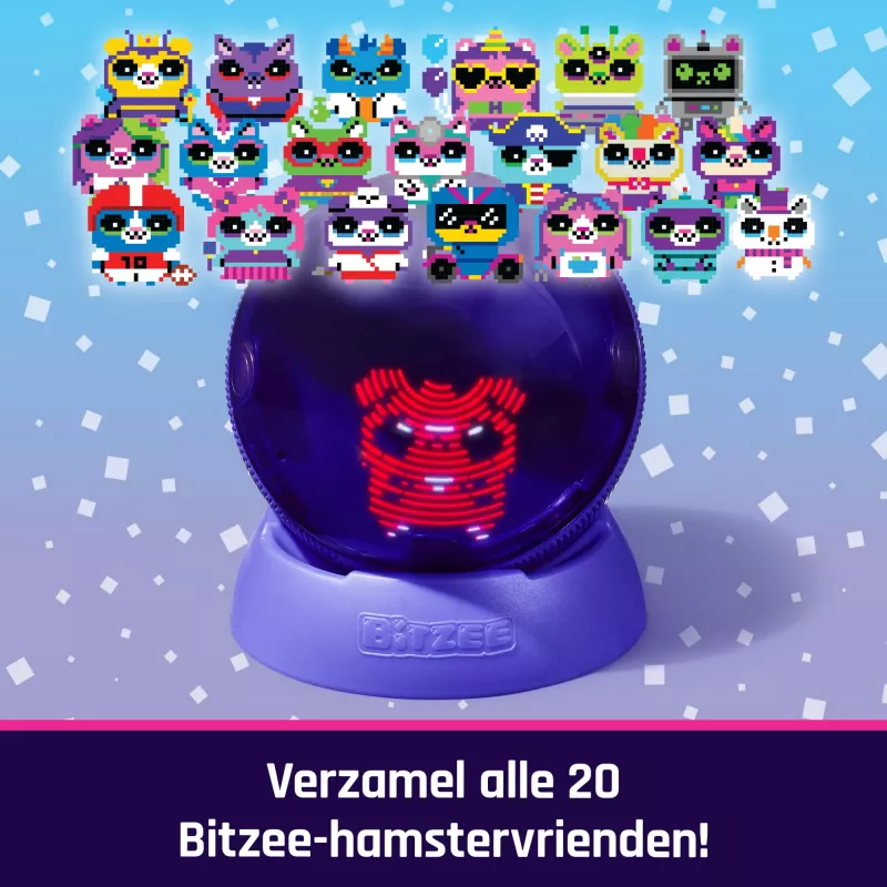 Interaktívna hračka hamster ball Spinmaster Bitzee s viac ako 20 digitálnymi škrečkami, kotúľa sa a reaguje na dotyk, AA batéria, viacfarebná