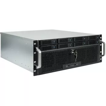 Serverová rack skriňa INTER-TECH IPC 4U-4708 – 4U, čierna, podporuje ATX/PS2 napájací zdroj, 4x predné 80mm, 2x zadné 80mm, 2,5/3,5