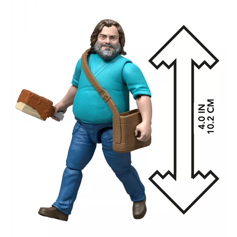 Akčná figúrka MATTEL Minecraft Steve s príslušenstvom, 4 palce (6+), plast, viacfarebná