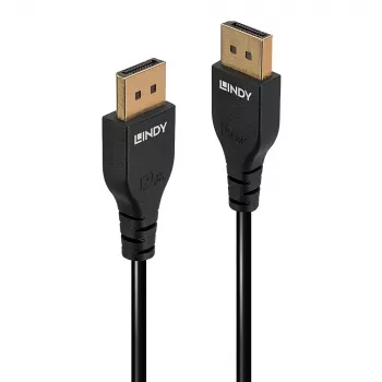 Lindy 3m tenký DisplayPort 1.4 kábel, 3 m, DisplayPort, DisplayPort, konektor samec, konektor samec, 7680 x 4320 pixelov