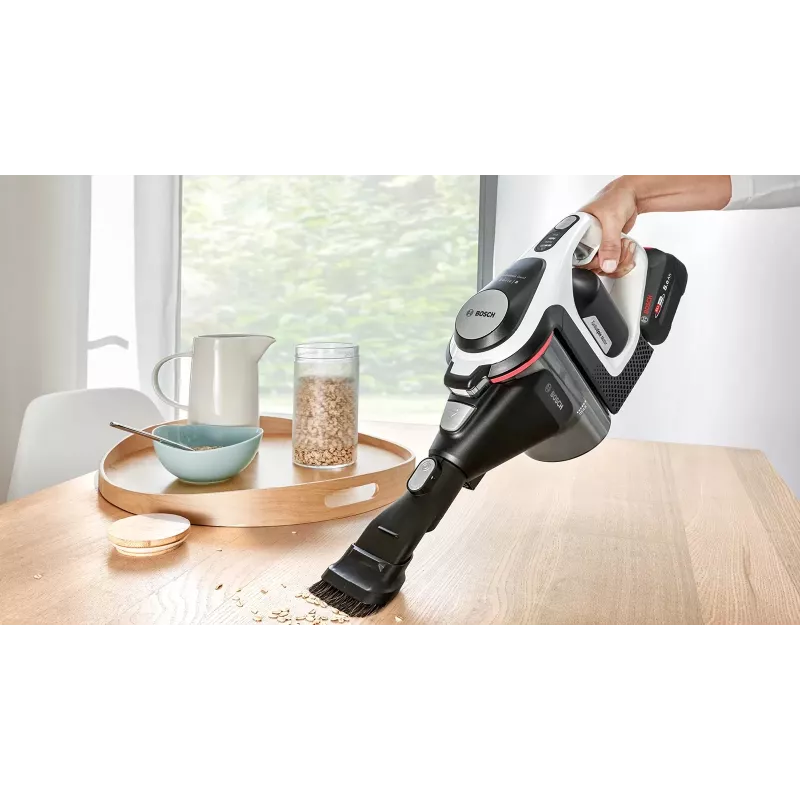Bosch Serie 8 BSS825ALL tyčový vysávač/akumulátorový vysávač batéria suchý bez vrecka čierny, biely 5 Ah