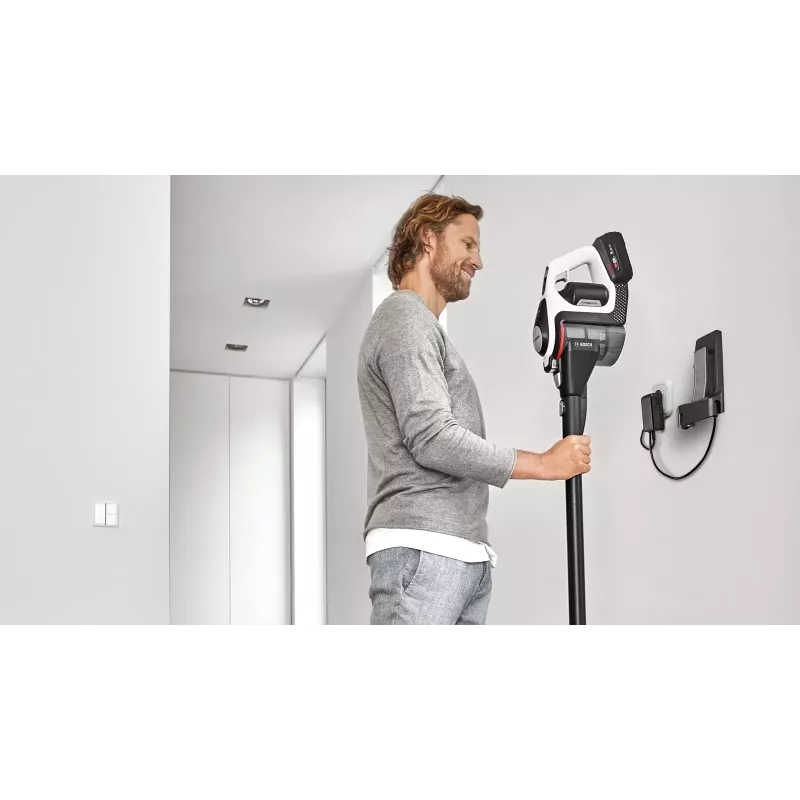 Bosch Serie 8 BSS825ALL tyčový vysávač/akumulátorový vysávač batéria suchý bez vrecka čierny, biely 5 Ah