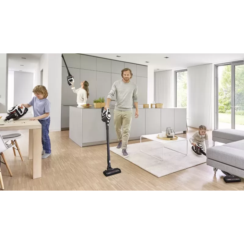 Bosch Serie 8 BSS825ALL tyčový vysávač/akumulátorový vysávač batéria suchý bez vrecka čierny, biely 5 Ah
