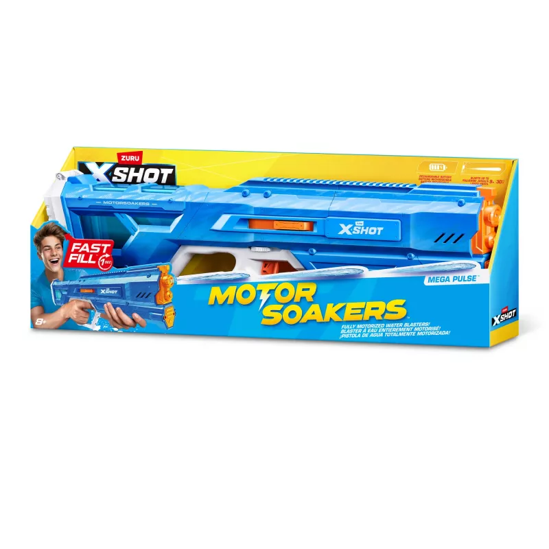 Zuru vodný blaster Mega Pulse Motor Soaker XSHOT — motorizovaný vodný blaster na batérie (model 118159)