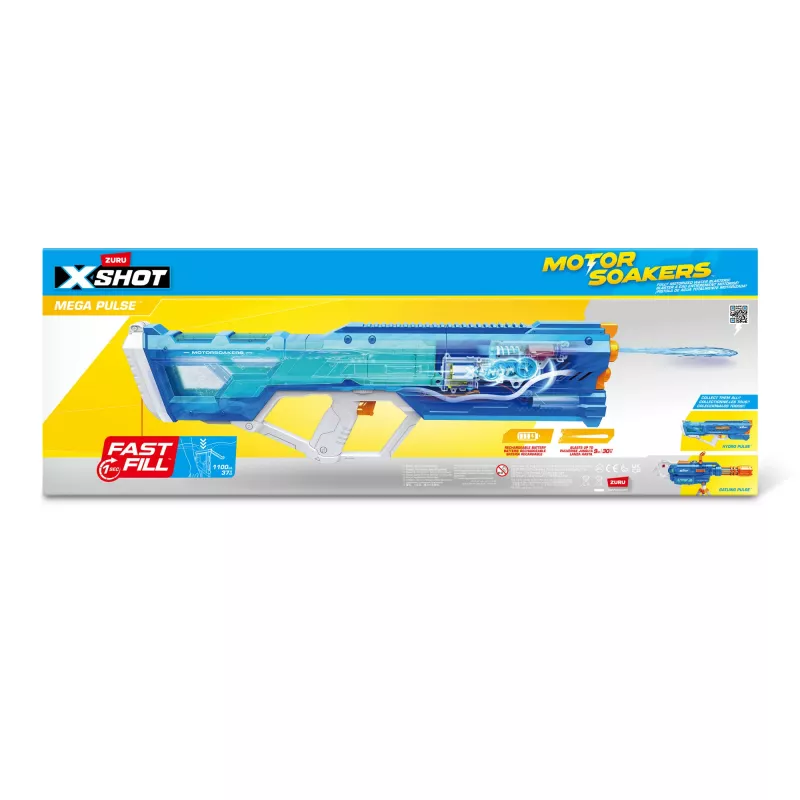 Zuru vodný blaster Mega Pulse Motor Soaker XSHOT — motorizovaný vodný blaster na batérie (model 118159)