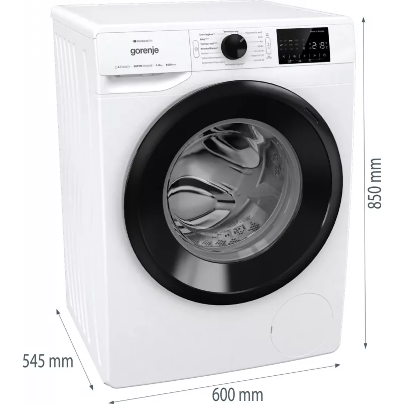 Gorenje WPNEI84A1TS práčka plnená spredu 8 kg 1400 ot/min biela