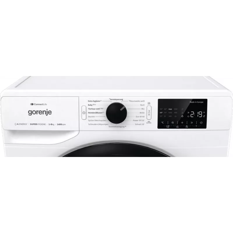 Gorenje WPNEI84A1TS práčka plnená spredu 8 kg 1400 ot/min biela