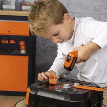 Detský kufrík na náradie Simba-Dickie Smoby Black+Decker sada hračkárskeho náradia