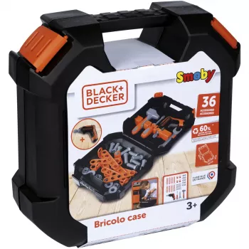 Detský kufrík na náradie Simba-Dickie Smoby Black+Decker sada hračkárskeho náradia