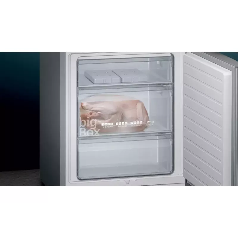 Siemens iQ500 KG49EAICA chladnička s mrazničkou, voľne stojaca, 419 l (302 l + 117 l), 201 cm, energetická trieda C, nerezová oceľ