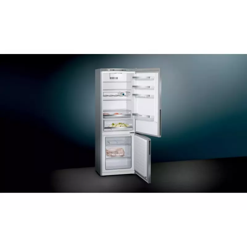 Siemens iQ500 KG49EAICA chladnička s mrazničkou, voľne stojaca, 419 l (302 l + 117 l), 201 cm, energetická trieda C, nerezová oceľ