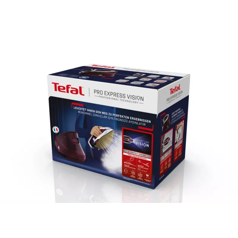 Tefal Pro Express Vision GV9810 3000 W 1,1 L Durilium AirGlide Autoclean žehliaca plocha červená, biela