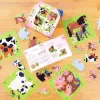 Puzzle Ravensburger UP! Farma zvieratá – progresívna sada 4, 6, 8, 10 dielov