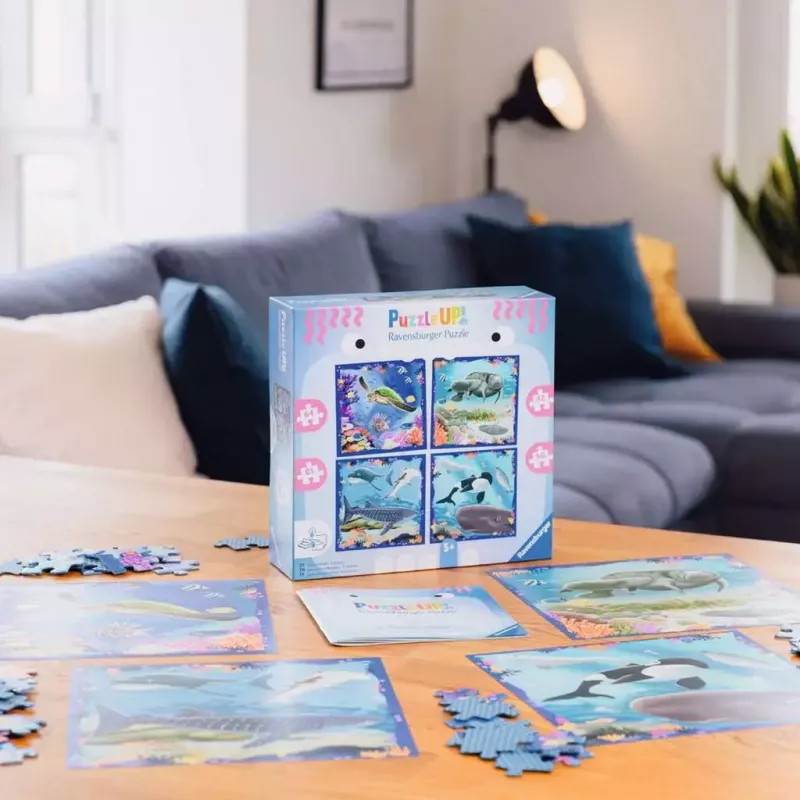 Ravensburger UP! Morské živočíchy puzzle — sada s 64, 72, 81, 90 dielmi