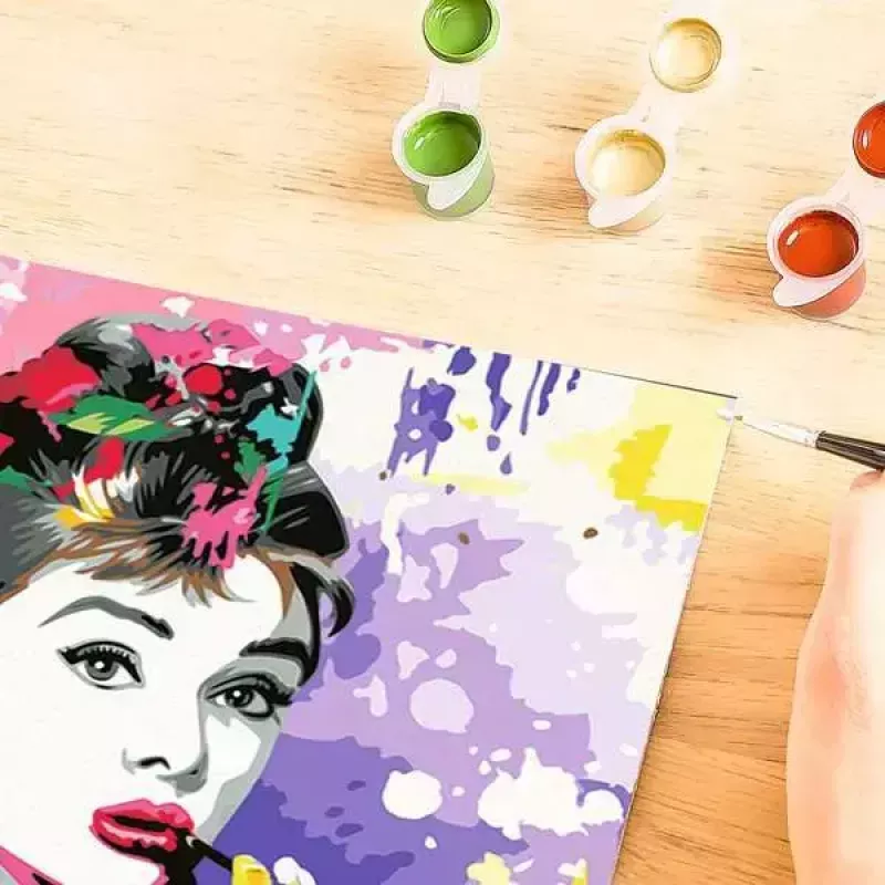 Puzzle maľovacia sada Ravensburger CreArt Premium — Audrey Hepburn (Ravensburger 25526)