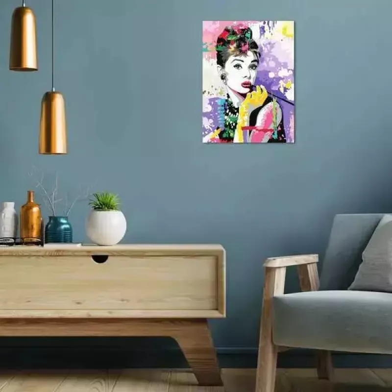 Puzzle maľovacia sada Ravensburger CreArt Premium — Audrey Hepburn (Ravensburger 25526)