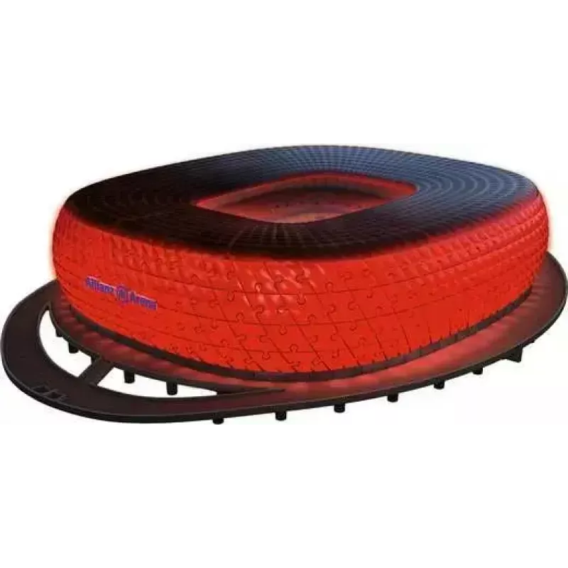 3D puzzle Ravensburger Iconics Allianz Arena so svetlom, 216 dielikov