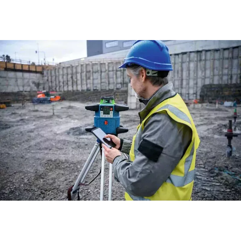 Bosch GRL 650 CHVG Professional akumulátorový rotačný laser, 70 m, zelený laser, 18 V, s akumulátorom ProCORE18V 4,0 Ah, držiakom a kufrom, modrý