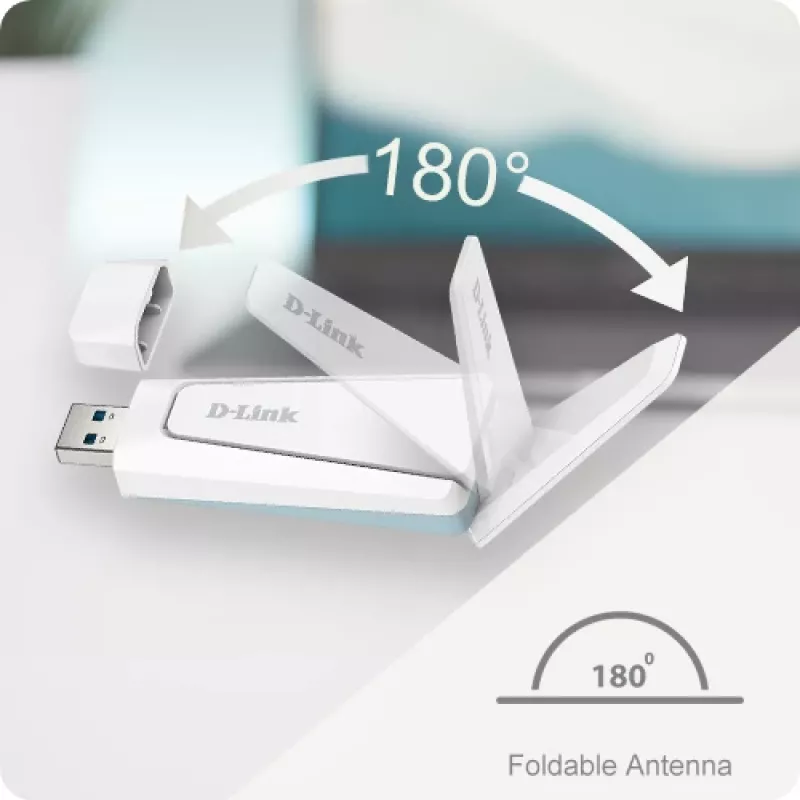 D-Link Wi-Fi 6 AX1800 USB 3.0 dongle, bezdrôtový, USB, WLAN, 1800 Mbit/s