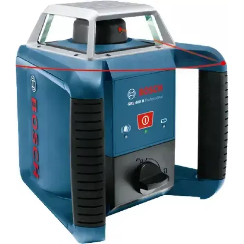 Bosch GRL 400 H Professional set rotačného lasera, dosah 400 m (s prijímačom), červený laser, s prijímačom LR 1, statívom BT 152 a kufrom, modrý