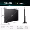 Hisense 43E77Q 109,2 cm (43") QLED 4K Ultra HD Smart TV, VIDAA, Dolby Vision, Wi-Fi, trojitý tuner, čierny